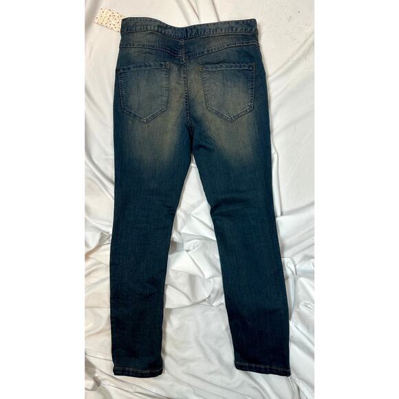 Free People Pull On Side Zipper Vintage Blue Coyote Wash Jeans 30 - Picture 8 of 11